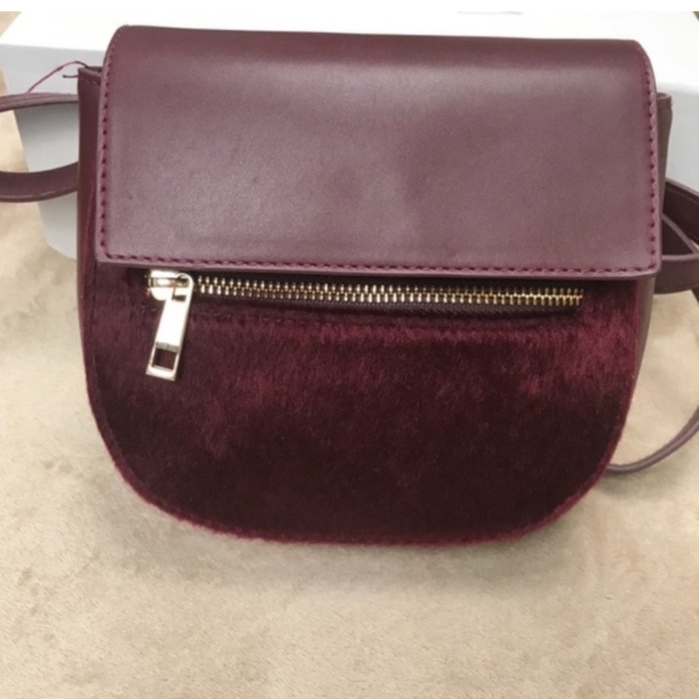 Faux fur crossbody bag